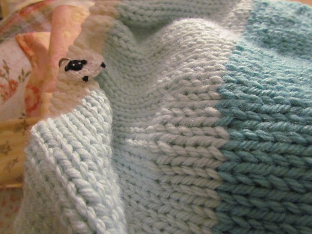 Blue Knitting